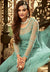 Aqua Blue Embroidered Palazzo Suit