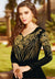 Black Golden Embroidered Georgette Anarkali Suit