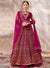 Magenta Traditional Embroidered Designer Anarkali Suit