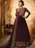 Maroon Delicately Embroidered Kalidar Anarkali Suit