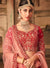 Crimson And Peach Embroidered Designer Lehenga Choli