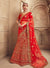 Red Overall Velvet Embroidered Lehenga Choli