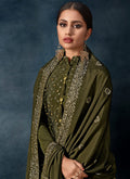 Indian Dresses - Olive Green Pakistani Palazzo Suit In usa uk canada